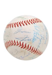 Hall of Famers Multi-Signed Baseball