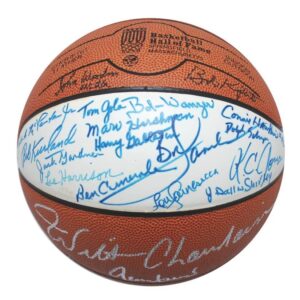 Hall of Famers Multi-Signed Basketball