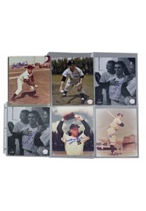 Hall Of Famers & Stars Autographed Photos – Feller, Berra, Ford & Richardson x3