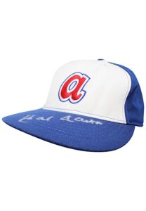 Hank Aaron Atlanta Braves Autographed Cap