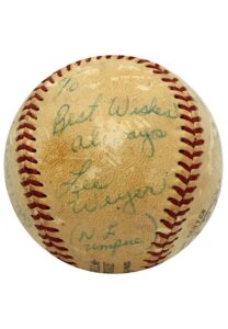 Hank Aaron, Pete Rose & Umpire Lee Weyer Multi-Signed Baseball