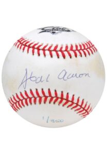 Hank Aaron, Willie Mays & Eddie Murray Autographed “3,500 Club” Limited Edition Baseball