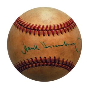 Hank Greenberg Single Signed Baseball