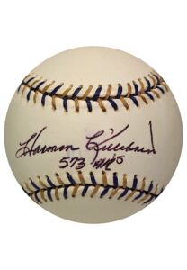 Harmon Killebrew Single-Signed OASG Baseball With 573 HR’s Inscription