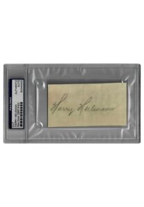 Harry Heilmann Autographed Cut