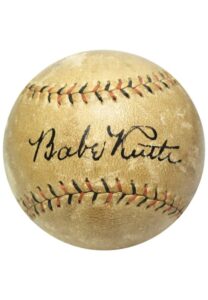 High-Grade 1928 Babe Ruth Single-Signed Baseball