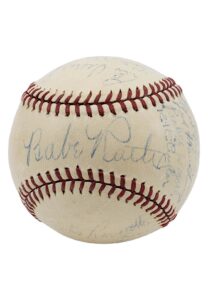 High Grade 1938 Brooklyn Dodgers Team-Signed ONL Baseball With Ruth