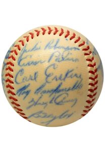 High Grade 1948 Brooklyn Dodgers Team-Signed ONL With Campanella Rookie & Robinson