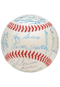 High-Grade 1955 New York Yankees Team-Signed OAL Baseball