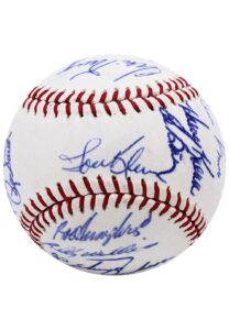 High Grade 1965 Chicago Cubs Team-Signed ONL Baseball With Ernie Banks