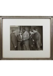 High Grade Jackie Robinson Autographed Wire Photo From “The Jackie Robinson Story”