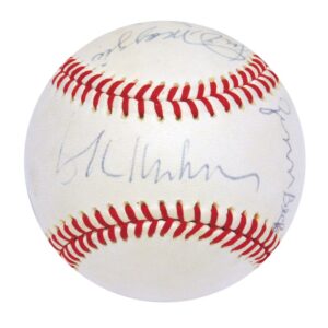 HOFer & MLB All-Star Autographed Baseball with DiMaggio, Kuhn, Drysdale & Others