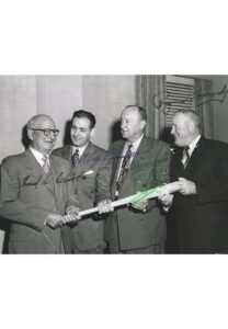 HOFers Ty Cobb, Rogers Hornsby, Fred Clarke & Chas Gehringer Autographed Photo