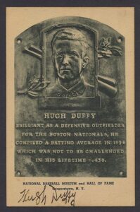 Hugh Duffy Autographed Hall of Fame Plaque