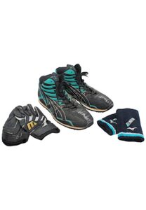 Ichiro Suzuki Seattle Mariners Player-Worn & Autographed Turf Shoes, Batting Gloves & Wrist Bands