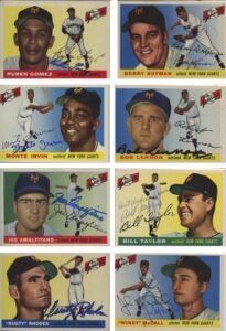 Incredible Lot of Vintage 1933-62 New York Giants Autographed Baseball Cards with Goudey, Play Ball, Bowman & Topps