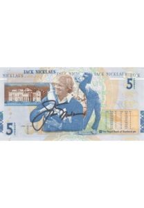 Jack Nicklaus Autographed 5 GBP Note From the 2005 British Open