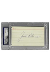 Jackie Robinson Autographed Index Card