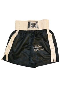 Jake “Raging Bull” LaMotta Autographed Everlast Boxing Trunks