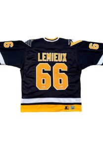 Jaromír Jágr Signed Mario Lemieux Pittsburgh Penguins Jersey