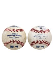 JD Martinez Detroit Tigers Game-Used HR Baseball & Tigers vs. Rangers Game-Used Baseball