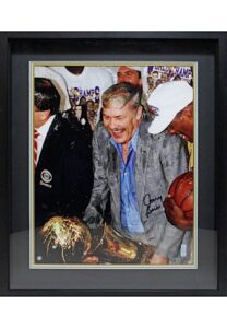 Jerry Buss Autographed Framed Display