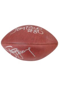 Jerry Rice & Steve Young Dual-Signed Wilson Official Football