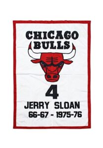 Jerry Sloan Chicago Bulls Retired #4 Banner