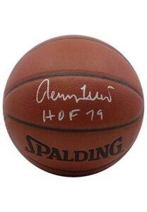 Jerry West Single-Signed & Inscribed Spalding Basketball