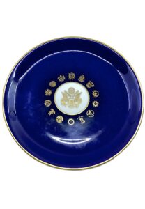 JFK Presidential Cobalt Blue Plate Syracuse China