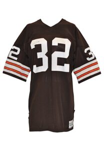 Jim Brown Cleveland Browns Old-Timers Day Autographed Jersey