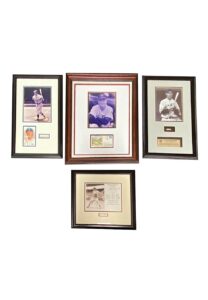 Jimmie Foxx, Mel Ott & Johnny Mize Autographed Framed Displays