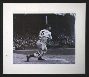 Joe DiMaggio 24″ x 30″ Framed and Autographed Limited Edition Photo