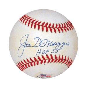 Joe DiMaggio Autographed Baseball and Cap