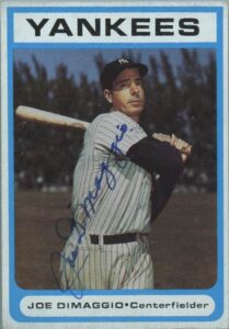 Joe DiMaggio Autographed Card