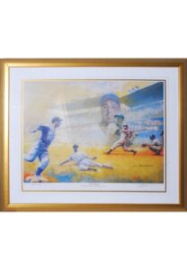 Joe DiMaggio Autographed “The American Dream” Carlo Beninati Artist Proof Lithograph