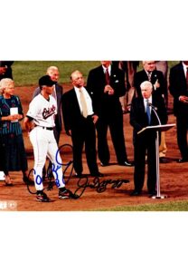 Joe DiMaggio & Cal Ripken Jr. Dual-Signed Photo & DiMaggio Autographed Cut