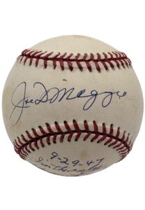 Joe DiMaggio & Phil Rizzuto Dual Signed OAL Baseball with Great Pinch Hitter Inscription