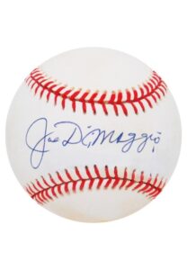 Joe DiMaggio Single-Signed Baseballs