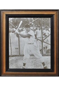 Joe DiMaggio Single Signed & Framed B&W Photo