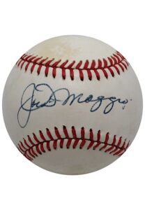 Joe DiMaggio Single-Signed OAL Baseball