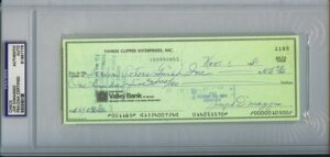 Joe DiMaggio Yankee Clipper Enterprises Slabbed Signed Checks