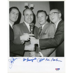 Joe Garagiola, Red Barber, Jerry Coleman & Ralph Houk Autographed Photo