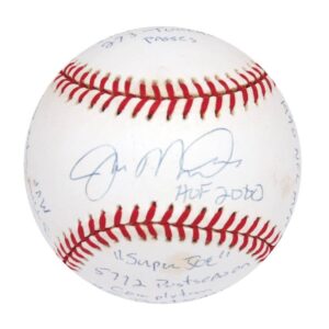 Joe Montana Autographed & Inscribed Limited Edition Career Stat Baseball