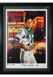 Joe Namath Autographed Stephen Holland Artist Proof Lithograph