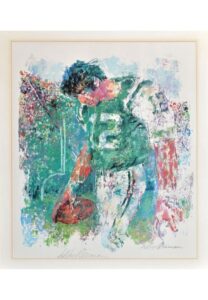 Joe Namath LeRoy Neiman Print Autographed By Neiman