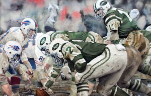 Joe Namath NY Jets Painting by Richard Marks