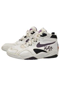 John Stockton Utah Jazz Game-Used and Autographed Sneakers