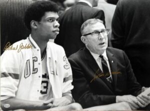 John Wooden and Kareem Abdul- Jabbar Autographed Photograph