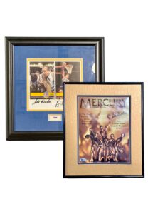 John Wooden & Bill Walton Dual-Signed Photo & John Wooden Single-Signed Magazine Cover Framed Displays